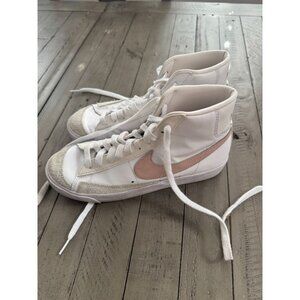 Nike Blazer Mid 77 Vintage Summit White Pink Leather Sneakers Size 9